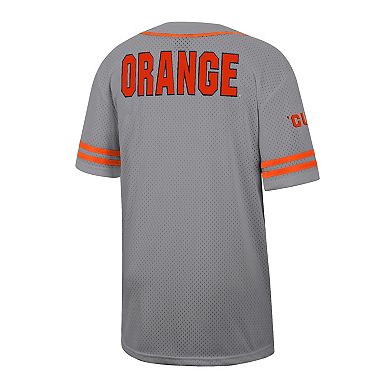 Men's Colosseum Gray Syracuse Orange Free Spirited Baseball Jersey