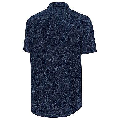 Men's Antigua Navy San Diego FC Lush Woven Button-Up Top