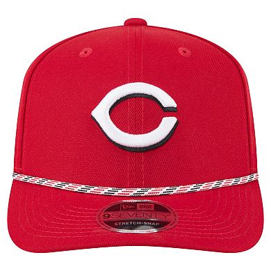 Men's New Era Red Cincinnati Reds Multi-Rope 9SEVENTY Stretch-Snap Hat