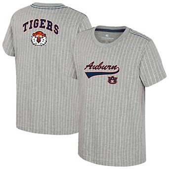 Youth Colosseum Heather Gray Auburn Tigers Airball Baseball T-Shirt