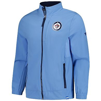 Men's Fanatics Light Blue Winnipeg Jets Anniversary Full-Zip Coaches Jacket