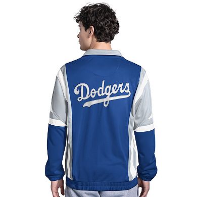 Men's Starter Royal/Gray Los Angeles Dodgers Contender Tricot Full-Zip Track Jacket