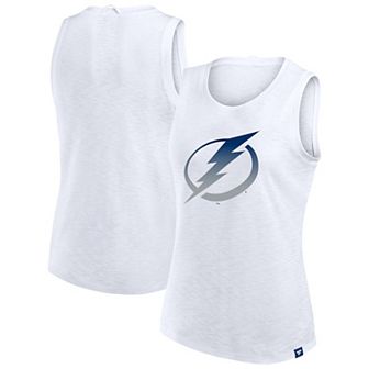 Women's Fanatics White Tampa Bay Lightning Slub Tank Top