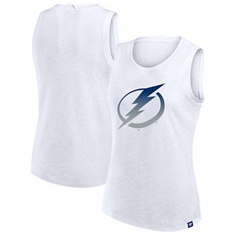 Women's Fanatics White Tampa Bay Lightning Slub Tank Top