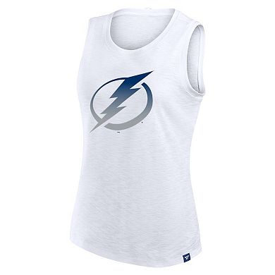 Women's Fanatics White Tampa Bay Lightning Slub Tank Top