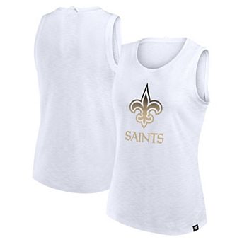 Women's Fanatics White New Orleans Saints Slub Tank Top