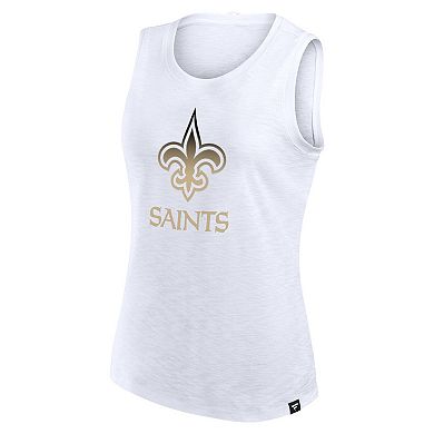 Women's Fanatics White New Orleans Saints Slub Tank Top