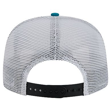 Men's New Era Teal/Black Jacksonville Jaguars Throwback Dye Golfer Snapback Hat