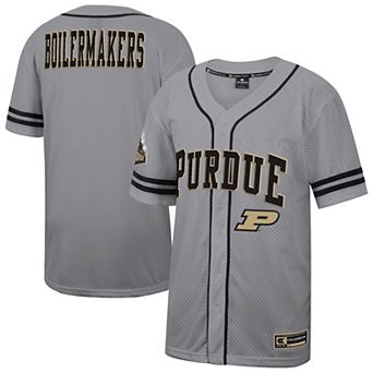 Men's Colosseum Gray Purdue Boilermakers Free Spirited Baseball Jersey