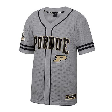 Men's Colosseum Gray Purdue Boilermakers Free Spirited Baseball Jersey