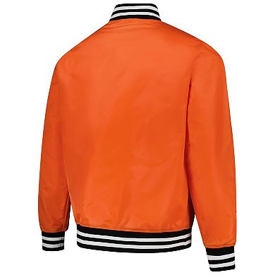 Unisex Charlie Hustle Orange Oklahoma State Cowboys Script Full-Snap Varsity Jacket