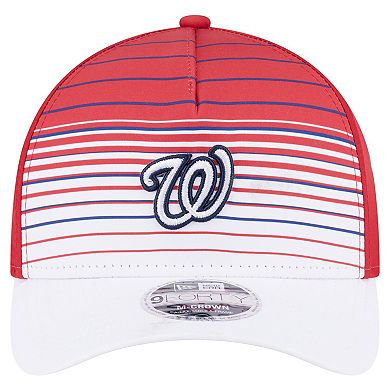 Men's New Era Red Washington Nationals Gradient 9FORTY M-Crown Adjustable Hat