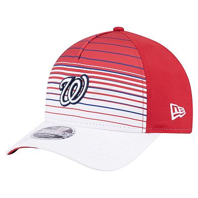 Men's New Era Red Washington Nationals Gradient 9FORTY M-Crown Adjustable Hat