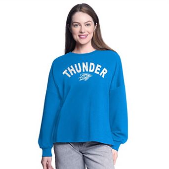 Women's G-III 4Her by Carl Banks Blue Oklahoma City Thunder Athletic Pullover Sweatshirt