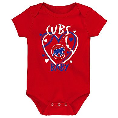 Infant Chicago Cubs Slide Home Three-Pack Bodysuit Set
