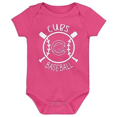 Infant Chicago Cubs Slide Home Three-Pack Bodysuit Set