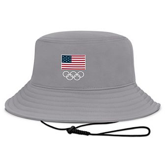 Men's Fanatics Gray Team USA Finesse Bucket Hat