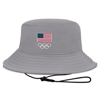 Men's Fanatics Gray Team USA Finesse Bucket Hat