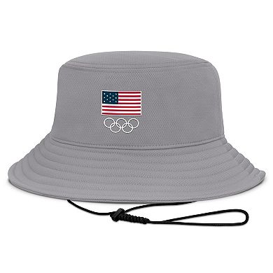 Men's Fanatics Gray Team USA Finesse Bucket Hat