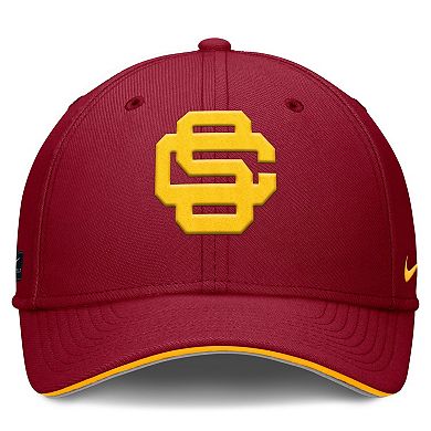 Men's Nike Cardinal USC Trojans 2025 Dugout Coaches Rise Swoosh Performance Flex Hat
