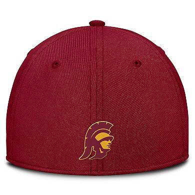 Men's Nike Cardinal USC Trojans 2025 Dugout Coaches Rise Swoosh Performance Flex Hat