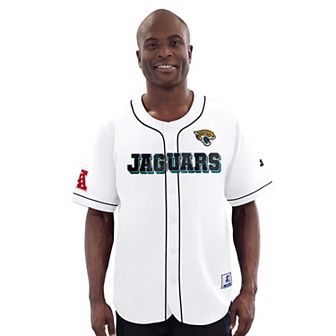 Men's Starter White Jacksonville Jaguars Relay Full-Button Baseball Jersey