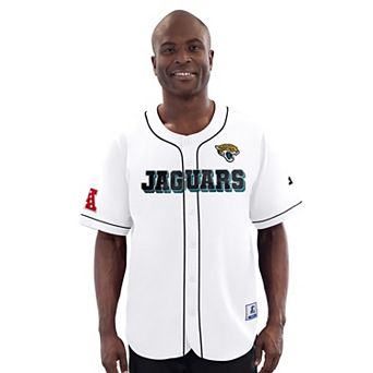 Men's Starter White Jacksonville Jaguars Relay Full-Button Baseball Jersey