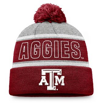 Men's Top of the World Maroon Texas A&M Aggies Two-Tone Cuffed Knit Hat with Pom