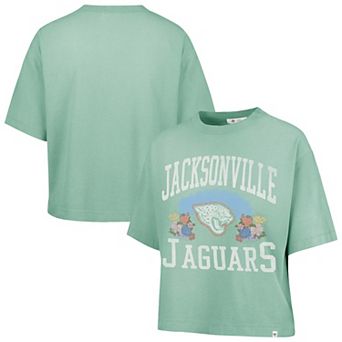 Women's '47 Mint Jacksonville Jaguars Florentina Montauk Cropped T-Shirt
