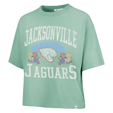 Women's '47 Mint Jacksonville Jaguars Florentina Montauk Cropped T-Shirt