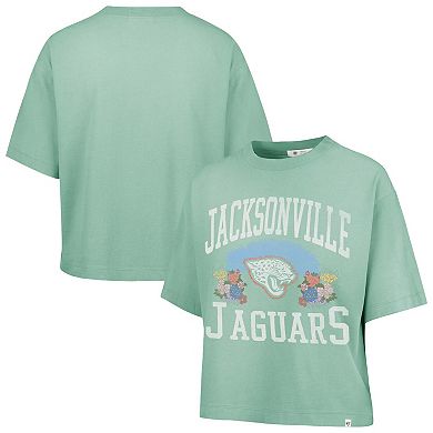 Women's '47 Mint Jacksonville Jaguars Florentina Montauk Cropped T-Shirt
