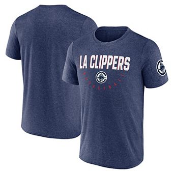 Men's Heather Navy LA Clippers Block Practice Performance T-Shirt