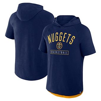 Men's Fanatics Athletic Navy Denver Nuggets Pass Legend Hooded T-Shirt