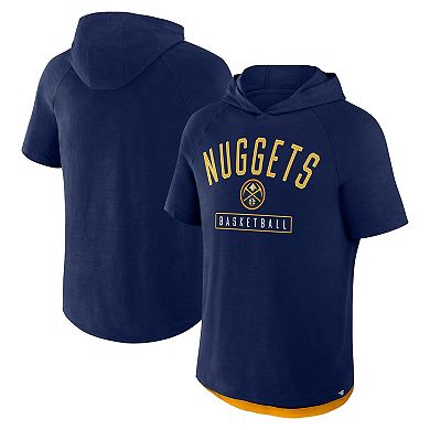 Men's Fanatics Athletic Navy Denver Nuggets Pass Legend Hooded T-Shirt