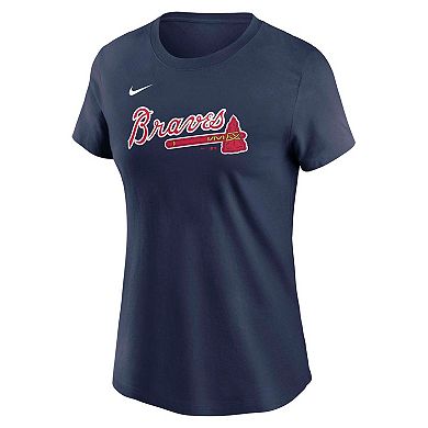 Women's Nike Matt Olson Navy Atlanta Braves Fuse Name & Number T-Shirt