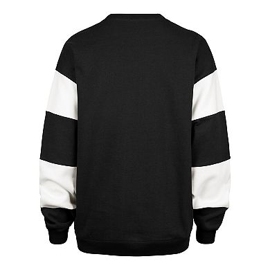 Women's '47 Black Chicago Blackhawks Eephus Barred Pullover Sweatshirt