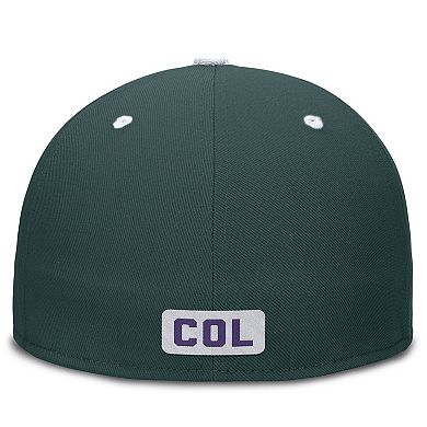 Men's Nike Green/White Colorado Rockies City Connect Patch Performance Fitted Hat