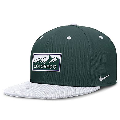 Men's Nike Green/White Colorado Rockies City Connect Patch Performance Fitted Hat