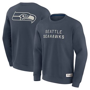 Men's Fanatics Navy Seattle Seahawks Elements Future Ground Lettering Pullover Sweatshirt