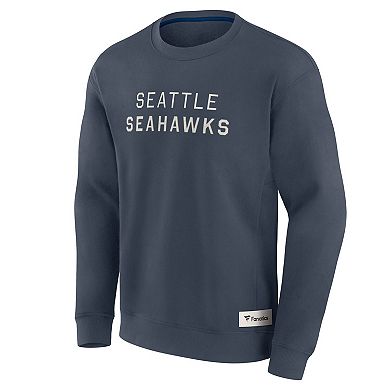 Men's Fanatics Navy Seattle Seahawks Elements Future Ground Lettering Pullover Sweatshirt