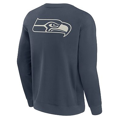 Men's Fanatics Navy Seattle Seahawks Elements Future Ground Lettering Pullover Sweatshirt