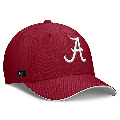 Men's Nike Crimson Alabama Crimson Tide 2025 Dugout Coaches Rise Swoosh Performance Flex Hat