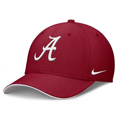 Men's Nike Crimson Alabama Crimson Tide 2025 Dugout Coaches Rise Swoosh Performance Flex Hat