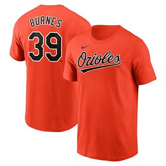Men's Nike Corbin Burnes Orange Baltimore Orioles Fuse Name & Number T-Shirt