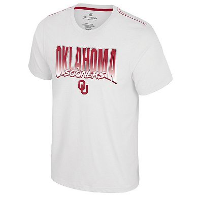 Men's Colosseum White Oklahoma Sooners Dual Logo T-Shirt