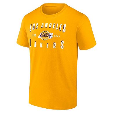 Men's Fanatics Gold Los Angeles Lakers Competition T-Shirt