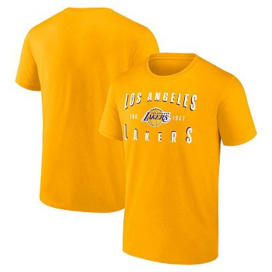 Men's Fanatics Gold Los Angeles Lakers Competition T-Shirt