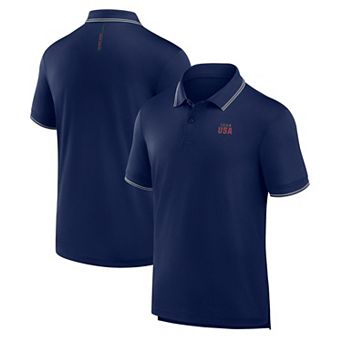 Men's Fanatics Athletic Navy Team USA Front Office Polo