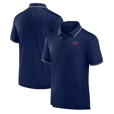 Men's Fanatics Athletic Navy Team USA Front Office Polo