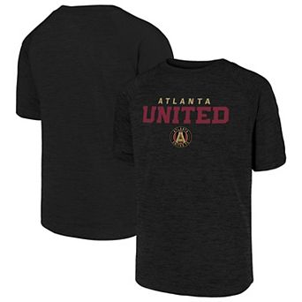 Youth Fanatics Heather Black Atlanta United FC Go Far Raglan T-Shirt